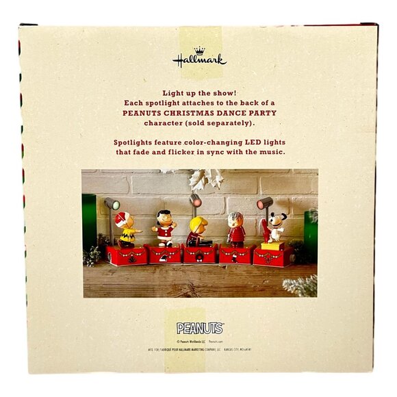 Hallmark Peanuts Christmas Dance Party Lights Spotlights Set of 3 LED 2017 New - Picture 2 of 5